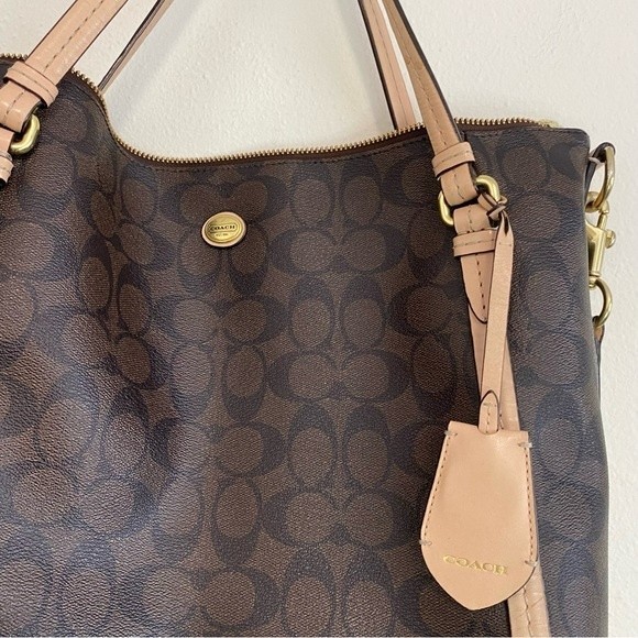 Coach Brown and Tan Tote Bag - Picture 7 of 8